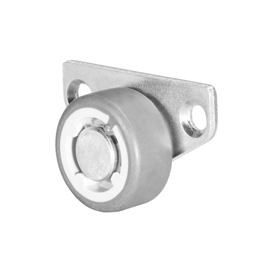 Ø 30 mm Kastenbockrolle mit weicher Lauffläche von KARWEG GmbH & Co. KG, auf weißem Hintergrund.