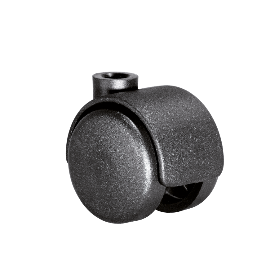 Eine KARWEG-Doppelrolle mit einem Durchmesser von 40 mm und harter Lauffläche, abgebildet auf weißem Hintergrund.