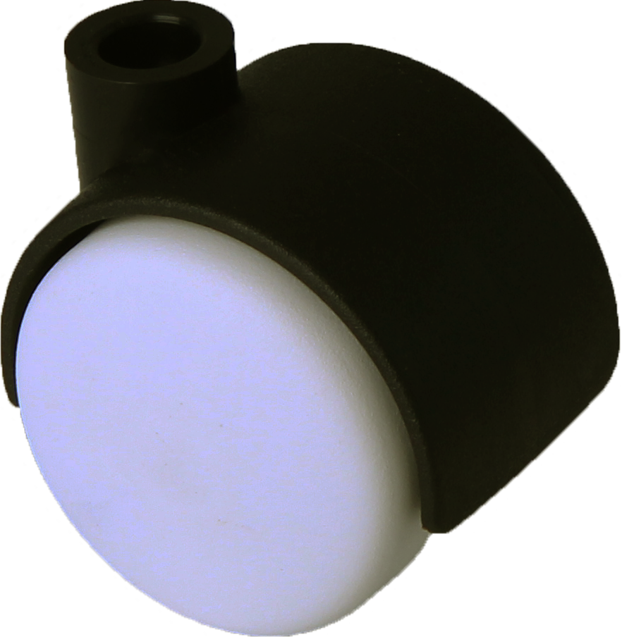 KARWEG Doppelrolle Ø 40 mm, hart, 8 mm Bohrung, schwarz-weiß, für Bürostühle.