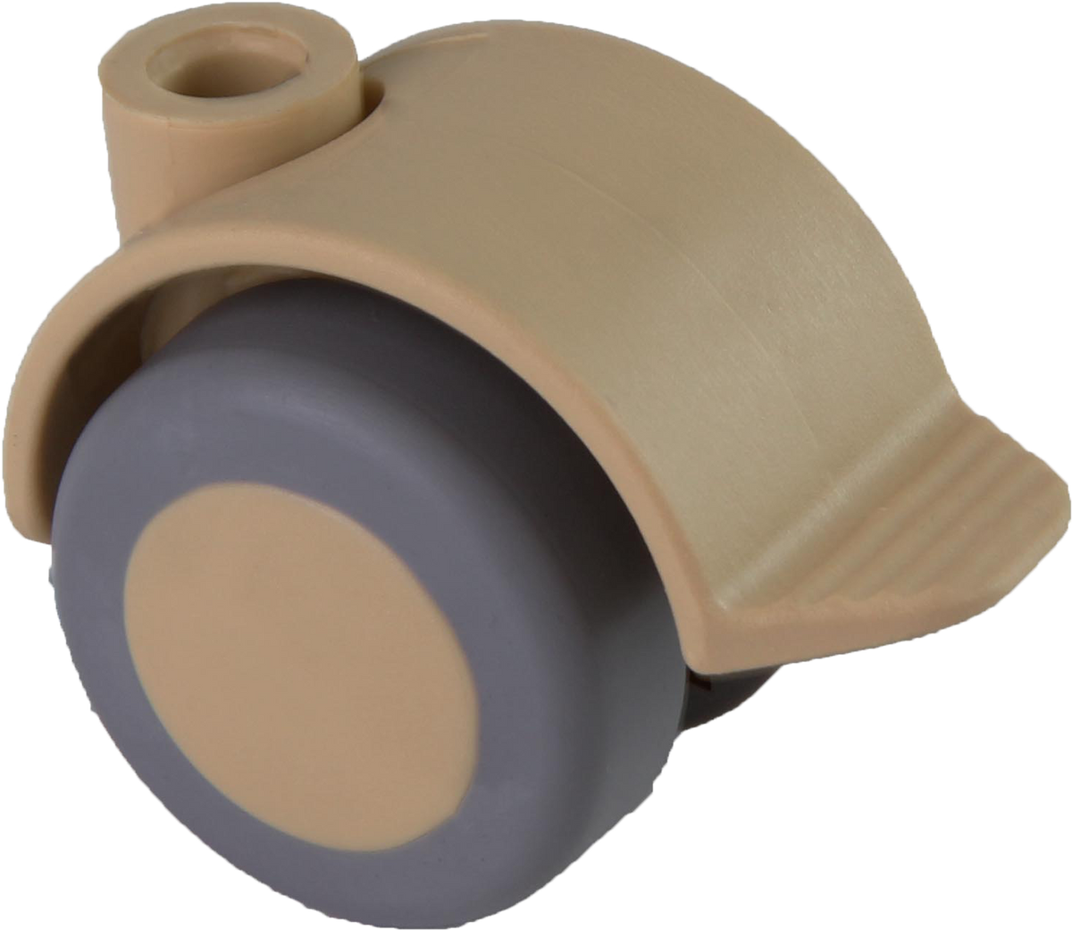KARWEG Doppelrolle 40 mm, sandfarben/grau, weich, Feststeller, Bohrung Ø 8 mm, für Parkett.