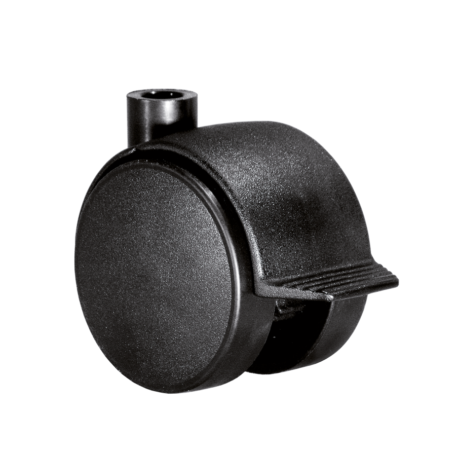 KARWEG Doppelrolle Ø 50 mm, harte Lauffläche, Feststeller, für Möbel.