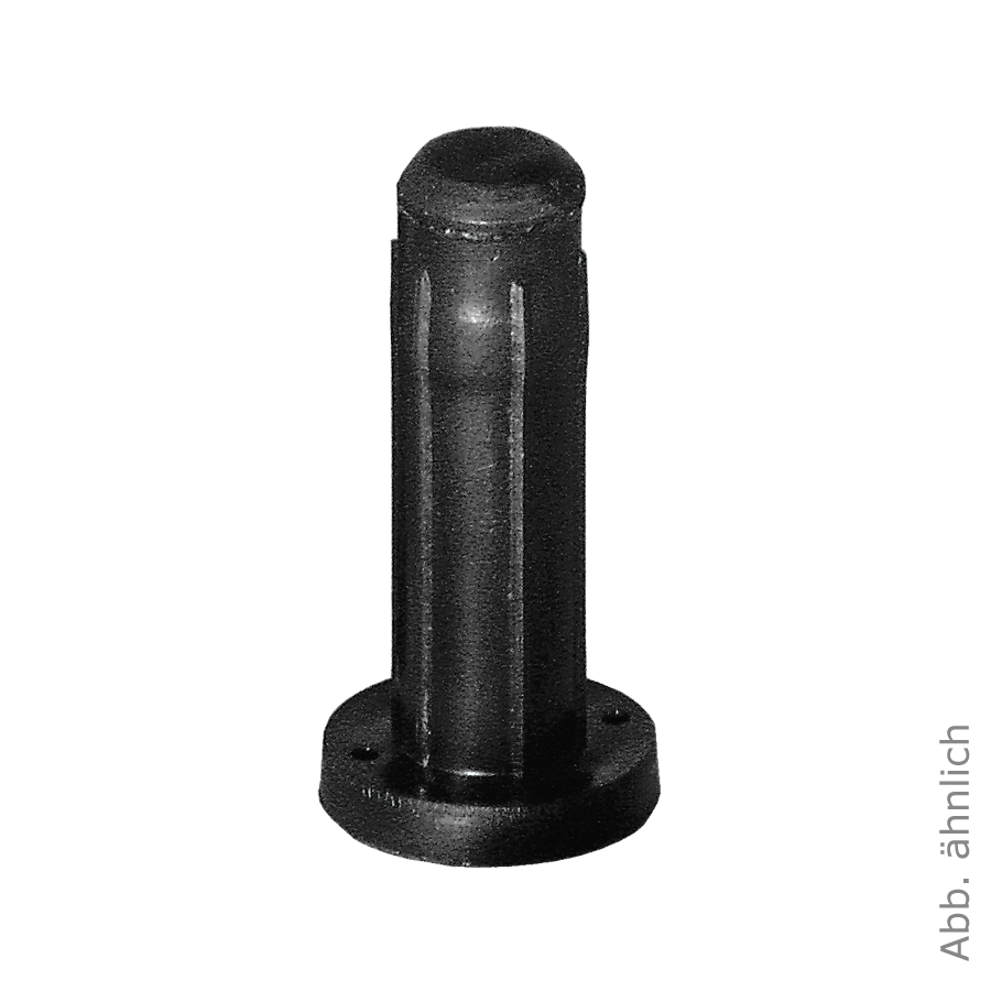 KARWEG Kunststoffhülse Ø 10 mm für Stift Ø 8 mm, zylindrisch, oben rund, weißer Hintergrund.