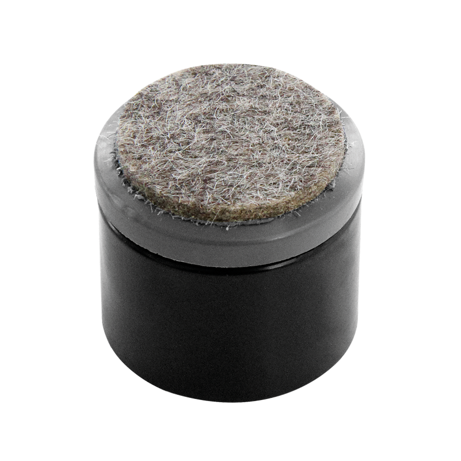 KARWEG Stollengleiter Ø 36 mm mit Filzauflage, rund, schwarz, zum Schutz des Bodens.