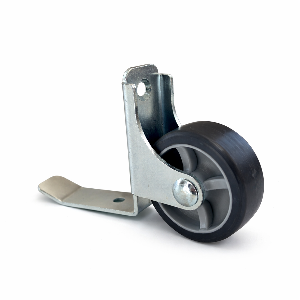 Rollendiscount – Rolle mit Kippschutz, Ø 50 mm, weich, 2 Bohrungen, ideal für Pflegeeinrichtungen.