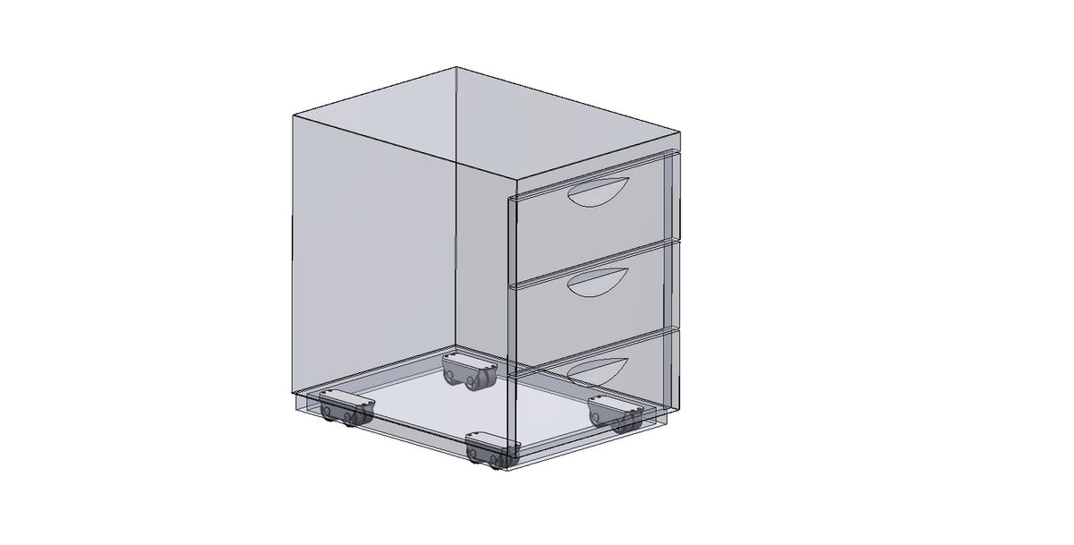 Sonderkonstruktion Kastenbockrolle Ø 40 mm, weich, 4 Räder, Tragkraft bis 200 kg von KARWEG GmbH.