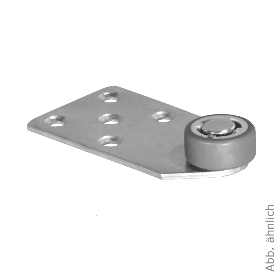 KARWEG Kopfteilrolle 101 x 53 mm, Ø 50 mm, Rolle mit weicher Lauffläche, verzinkt, abgebildet in Weiß.