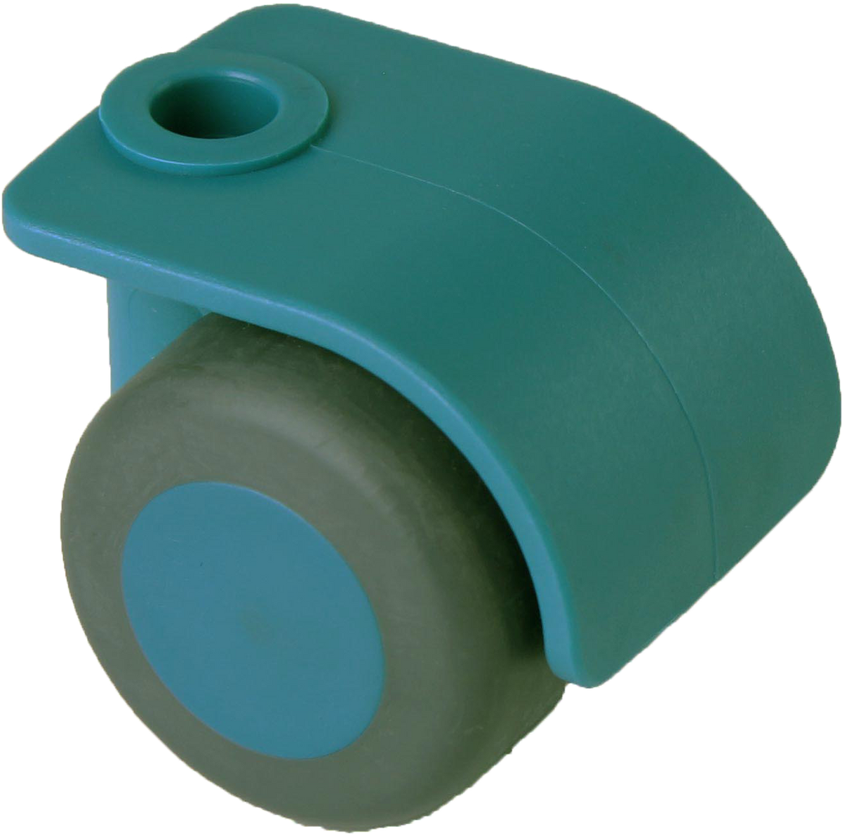 KARWEG Doppelrolle 35 mm, weiche Lauffläche, Bohrung 8 mm, petrol – ideal für Möbel und Geräte.
