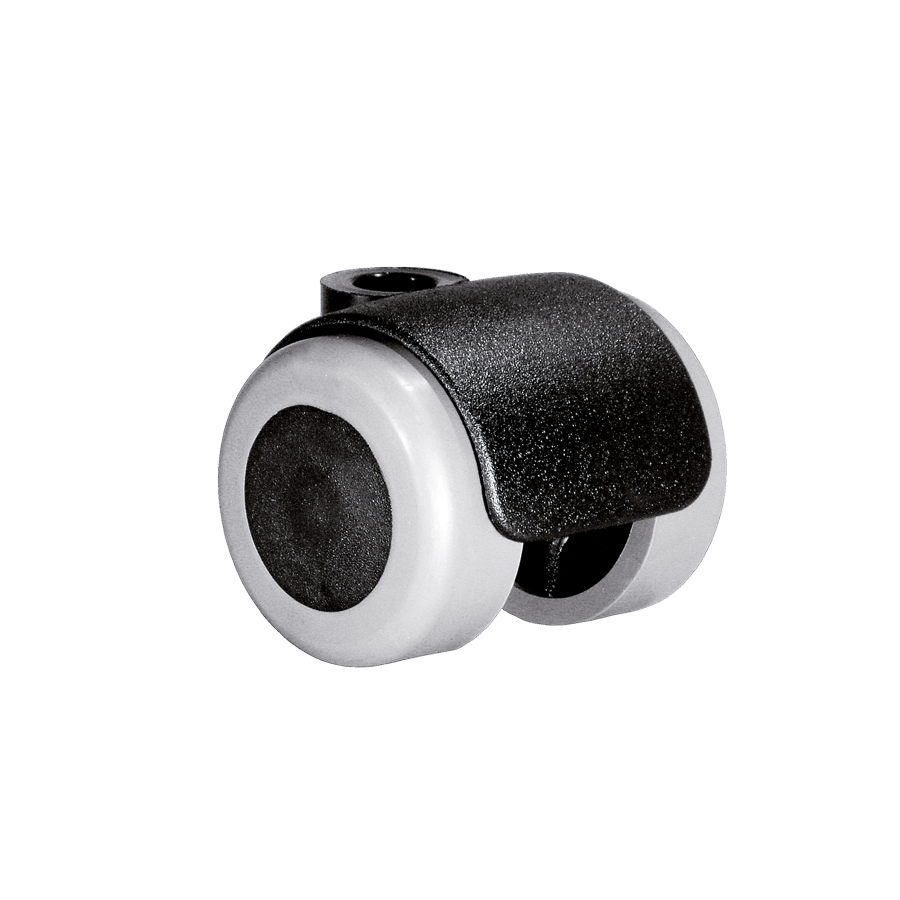 KARWEG Doppelrolle Ø 35 mm, grau, weiche Lauffläche für harte Böden, 2er-Set.