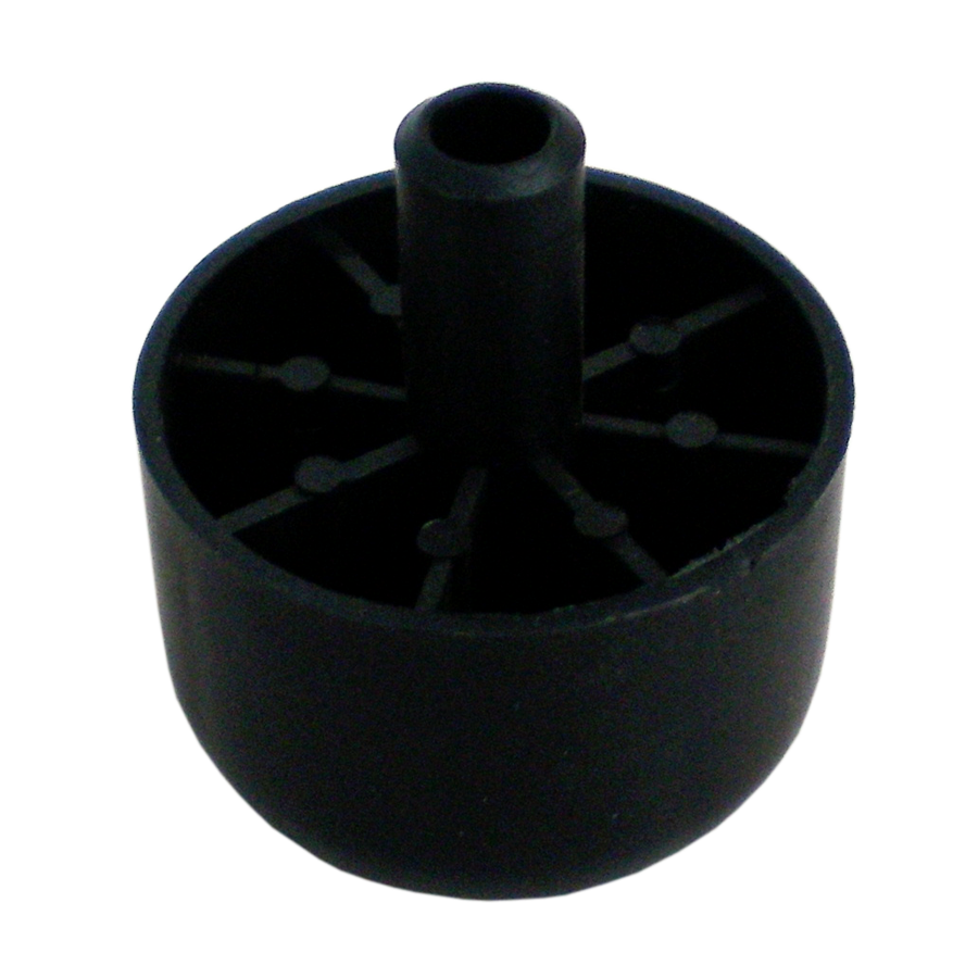 Möbelgleiter aus schwarzem Kunststoff, Ø 55 × 40 mm, von KARWEG GmbH & Co. KG zum Schutz des Fußbodens.