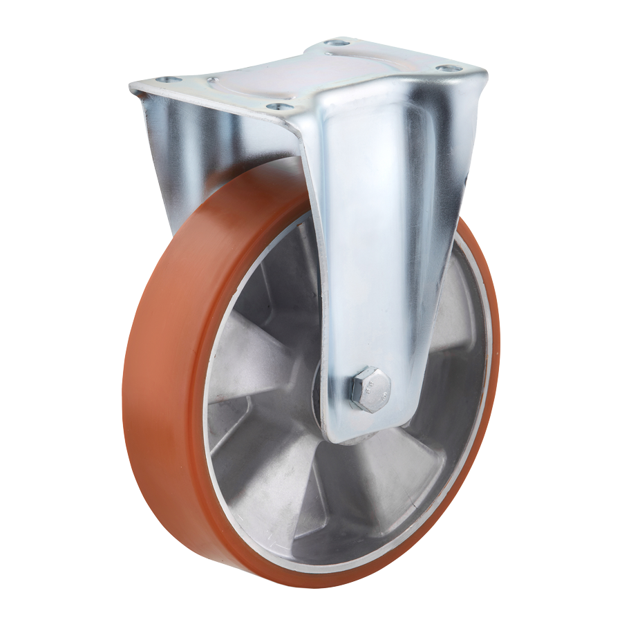 KARWEG Ø80 mm Bockrolle, Aluminiumrad, Anschraubplatte; Abbildung ähnlich.