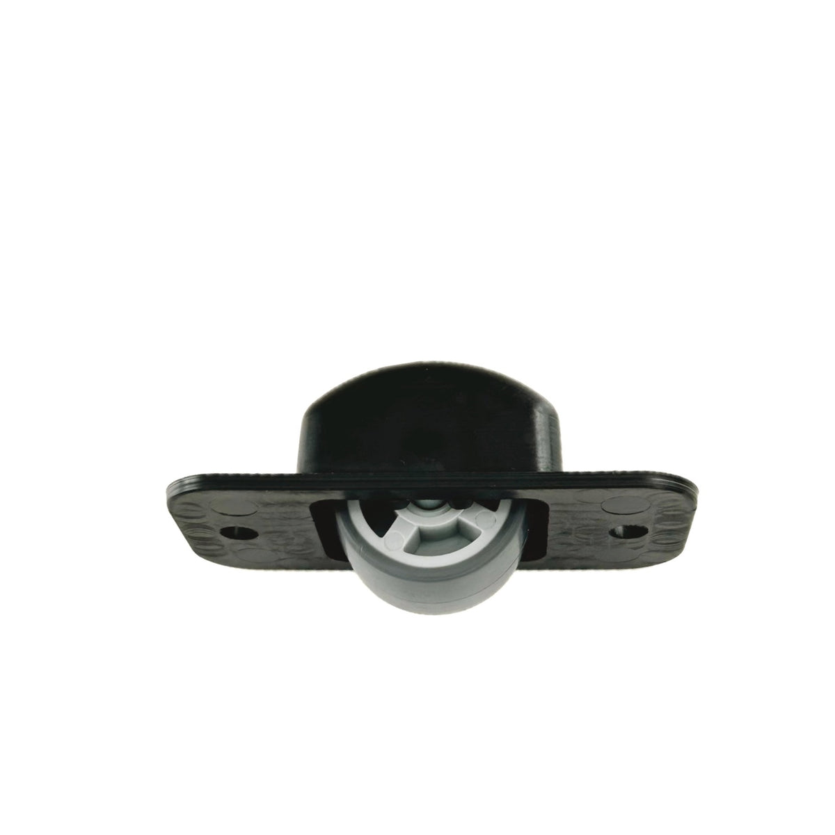 Bettkastenrolle KARWEG, schwarz/grau, weiche Lauffläche, Ø 25 mm, Stahlachse Ø 8 mm.