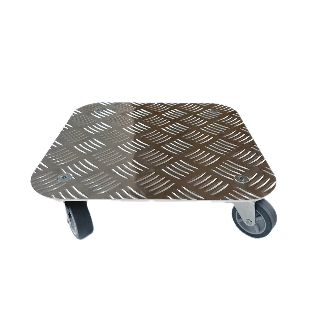 KARWEG Pflanzenroller 290 x 290 mm, Aluminium-Riffelblech, 4 Rollen (Ø 50 mm), fertig montiert.